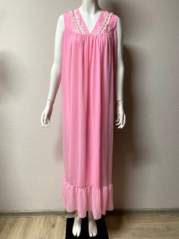 Vintage 1980s nightdress - nylon night gown
