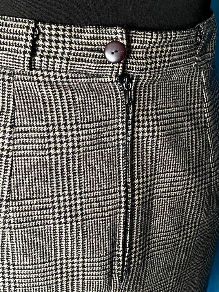 Vintage 90s does 40s plaid pencil skirt - midi skirt - 1990s vintage