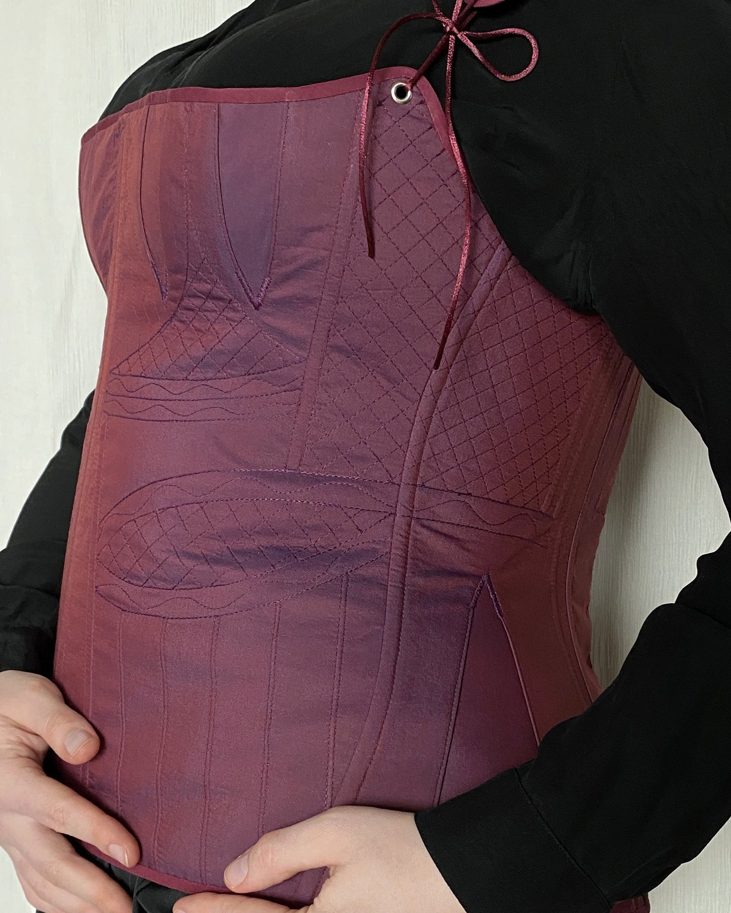 Historical 1830s Corded Regency Stays "Delicacy" – Long Regency Stays – Early 19th Century One-Layer Corset