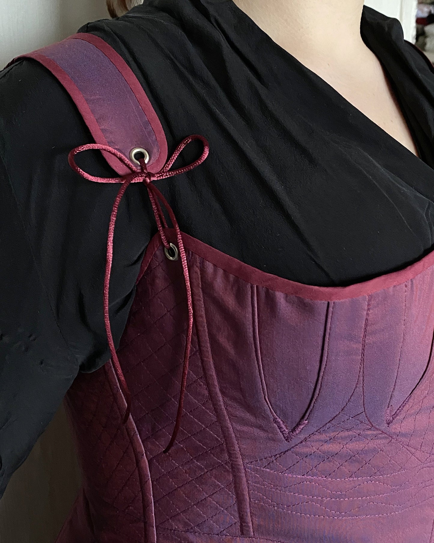 Historical 1830s Corded Regency Stays "Delicacy" – Long Regency Stays – Early 19th Century One-Layer Corset