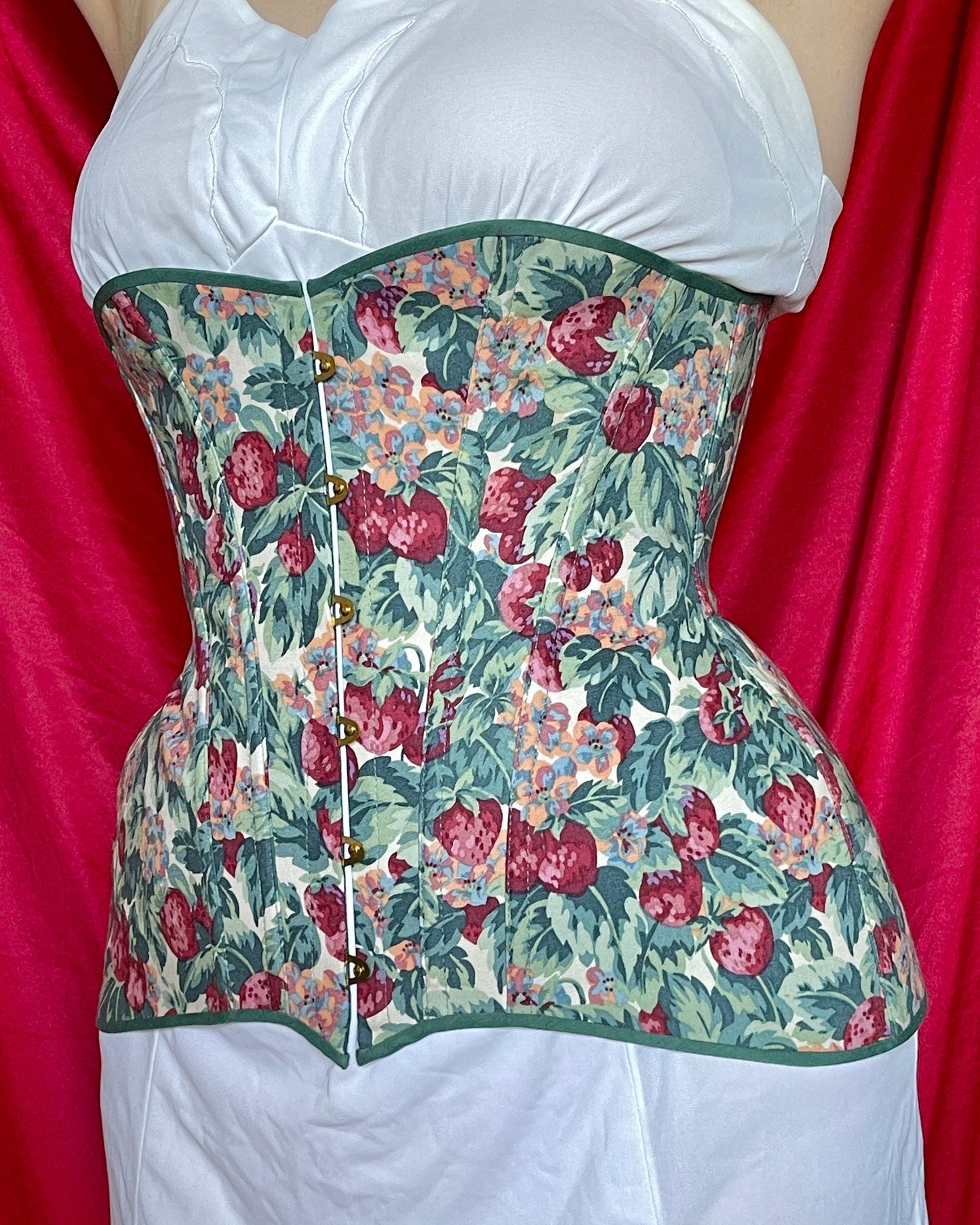 Historical 1905-1907 Edwardian Corset “Juliet” – Titanic Era Midbust Corset, One-Layer Corset