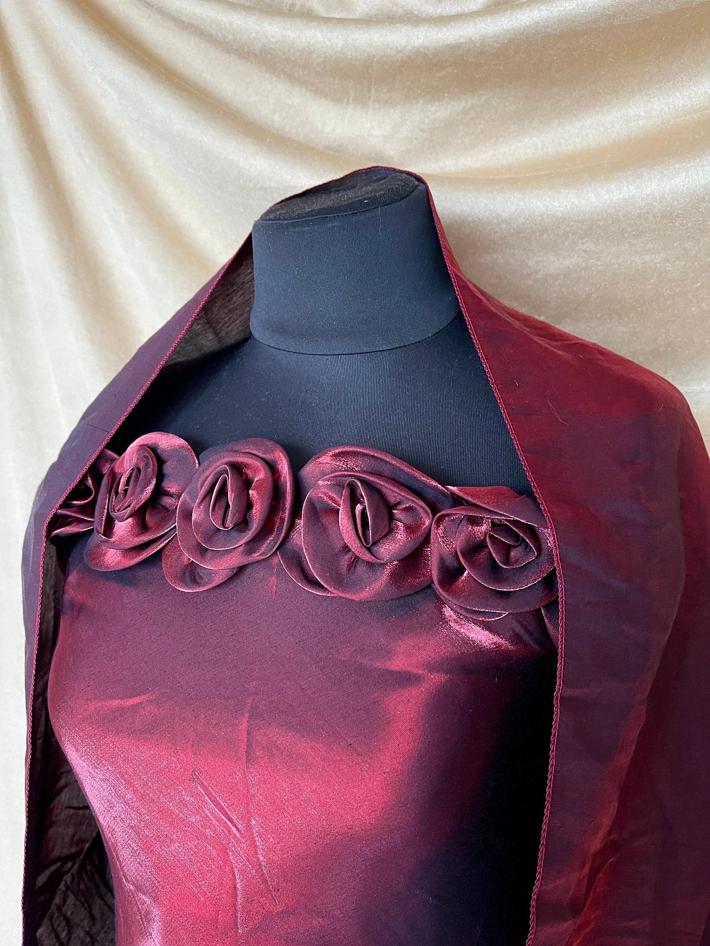 Vintage 1990s Evening Dress With A Matching Shawl - Iconic 1990s Red Carpet Style Dress - Cocktail Dress - Long Slip Dress