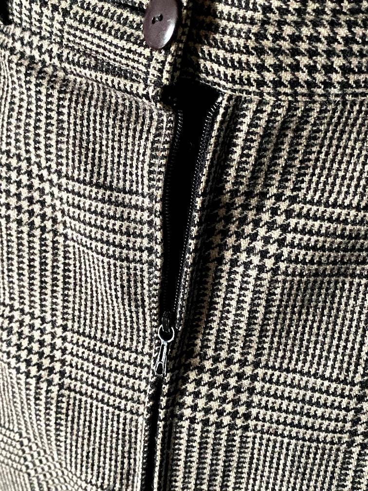 Vintage 90s does 40s plaid pencil skirt - midi skirt - 1990s vintage