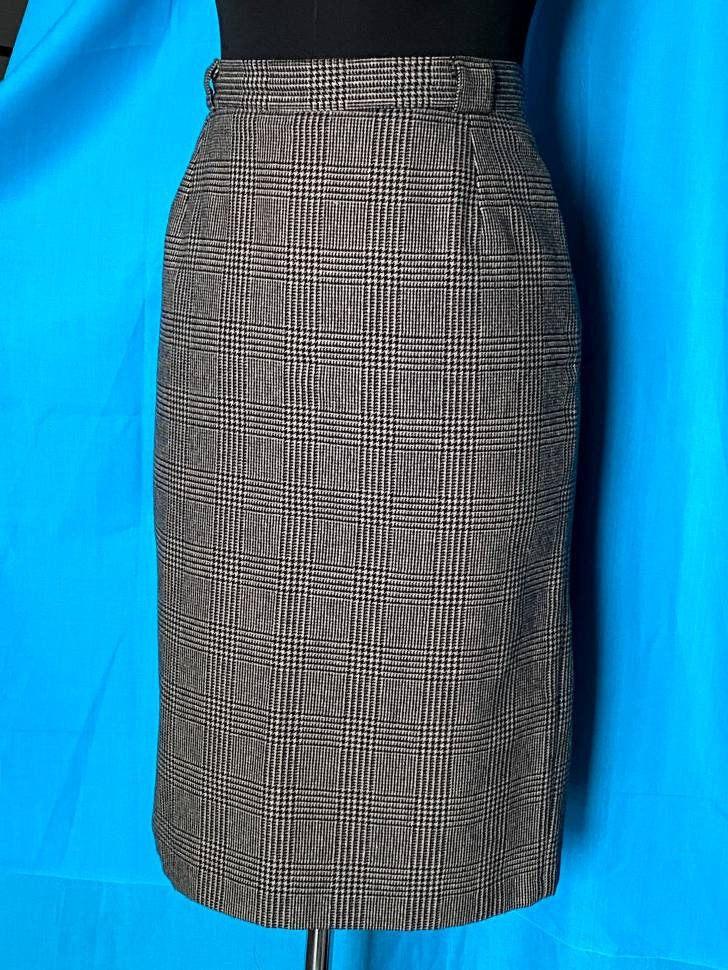 Vintage 90s does 40s plaid pencil skirt - midi skirt - 1990s vintage