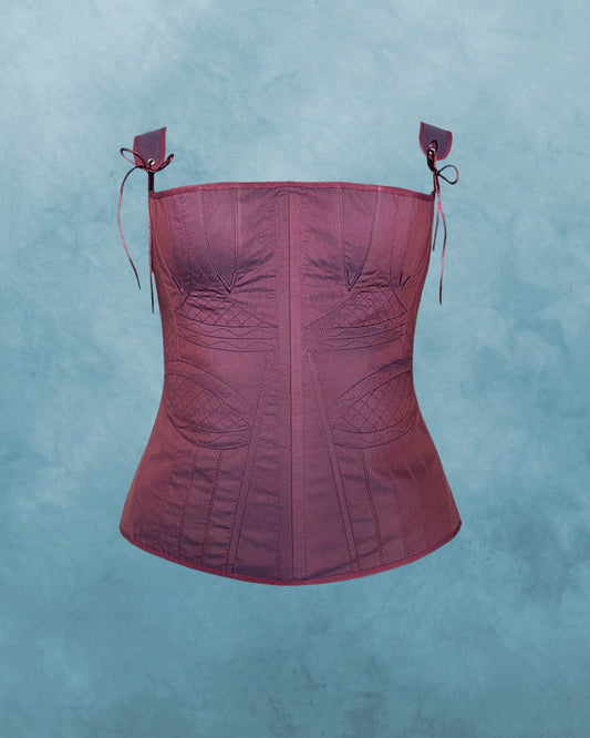 Historical 1830s Corded Regency Stays "Delicacy" – Long Regency Stays – Early 19th Century One-Layer Corset