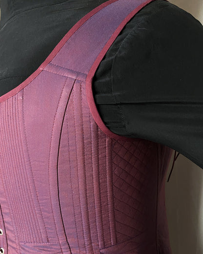 Historical 1830s Corded Regency Stays "Delicacy" – Long Regency Stays – Early 19th Century One-Layer Corset