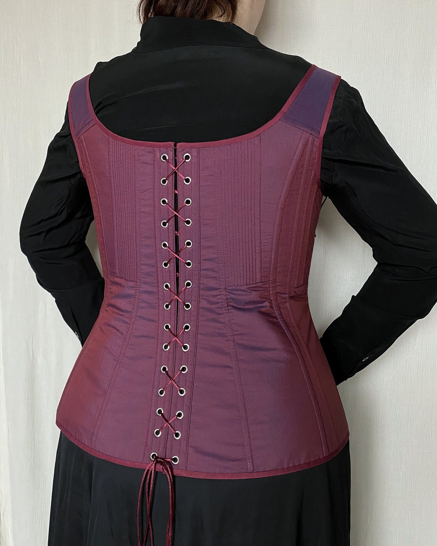 Historical 1830s Corded Regency Stays "Delicacy" – Long Regency Stays – Early 19th Century One-Layer Corset