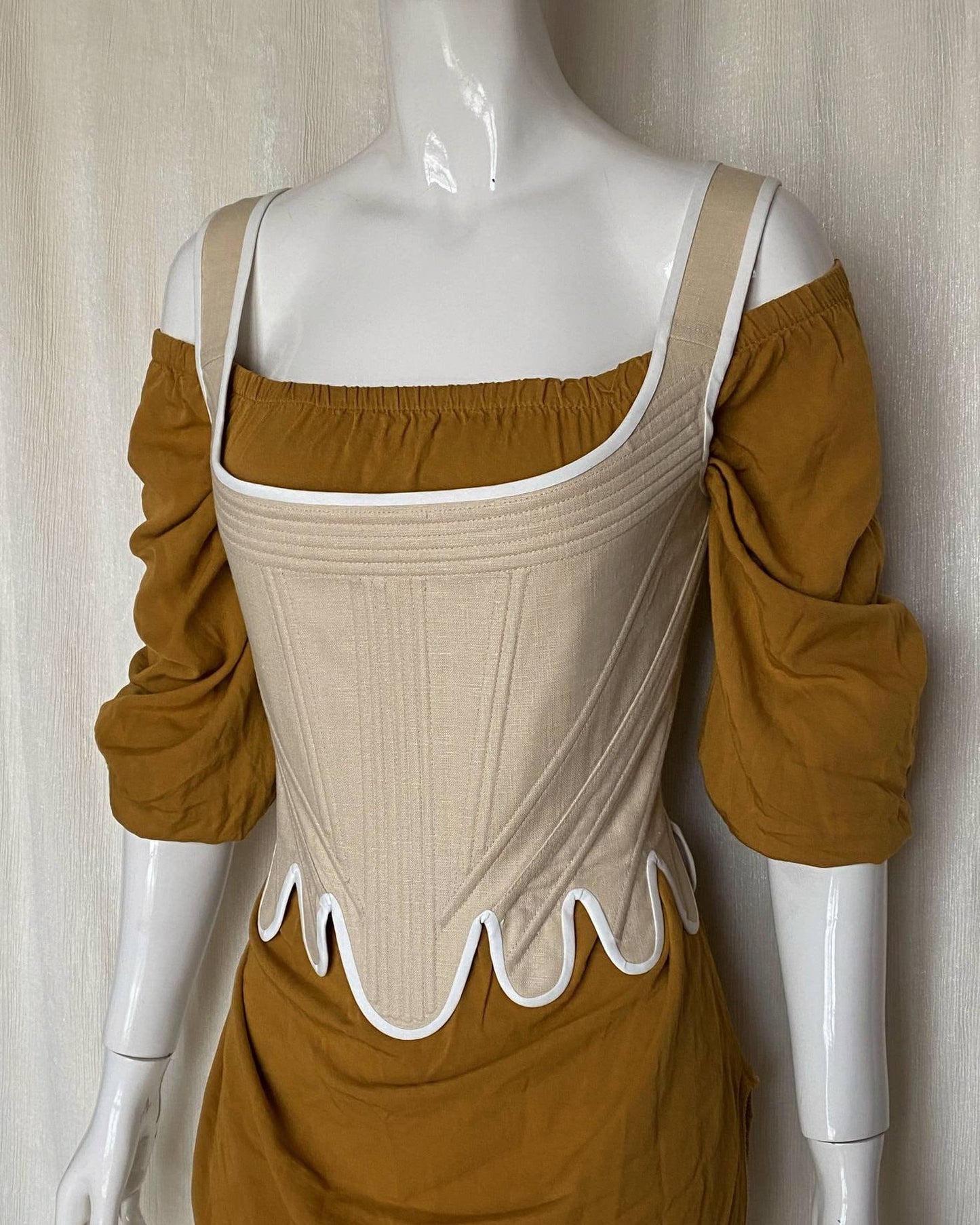 Historical Late 18th Century Stays "Modesty" – 1780s Reversible Corset – Elizabethan & Renaissance