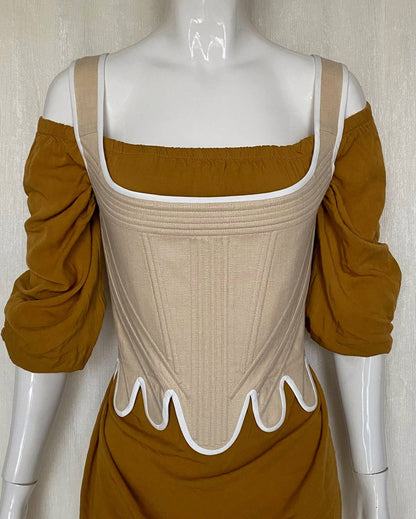 Historical Late 18th Century Stays "Modesty" – 1780s Reversible Corset – Elizabethan & Renaissance