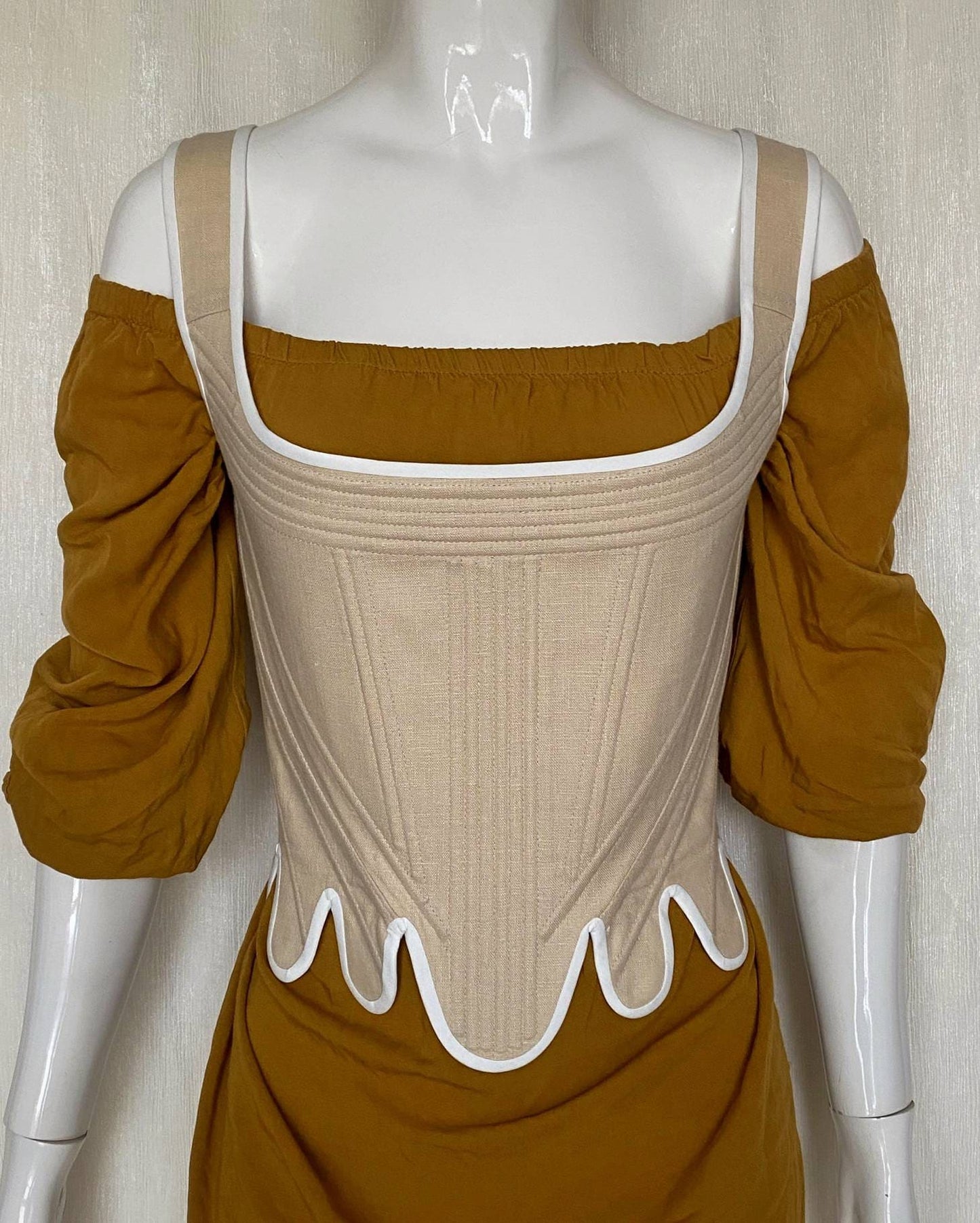 Historical Late 18th Century Stays "Modesty" – 1780s Reversible Corset – Elizabethan & Renaissance