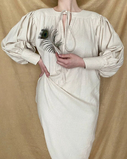 Long 18th century inspired Pirate style chemise - linen shirt/blouse with puffy sleeves - historical unisex chemise, Victorian, Renaissance