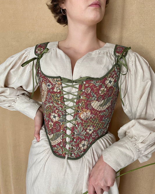18th Century Inspired Stays "Symmetry" – Reversible Fully-Boned Historical Corset – Elizabethan, Rococo, Renaissance