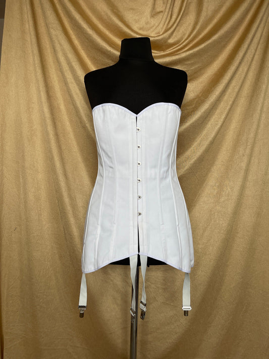 Handmade Ready To Ship Late Edwardian Corset - 1910s Overbust Corset - Historical One-Layer Corset - S-bent Corset