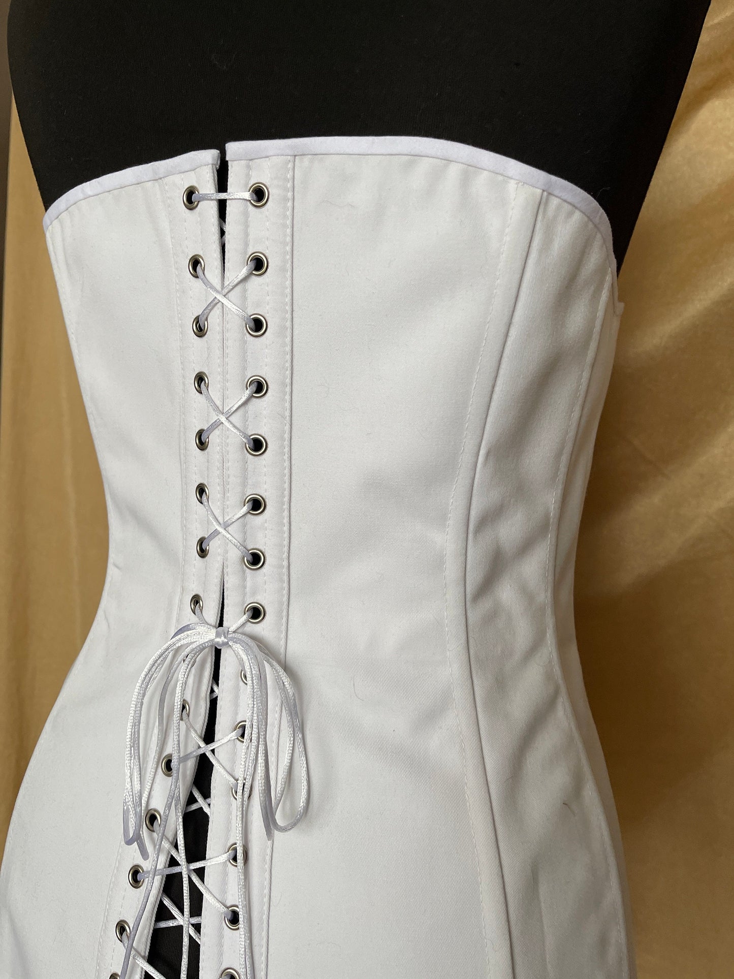 Handmade Ready To Ship Late Edwardian Corset - 1910s Overbust Corset - Historical One-Layer Corset - S-bent Corset