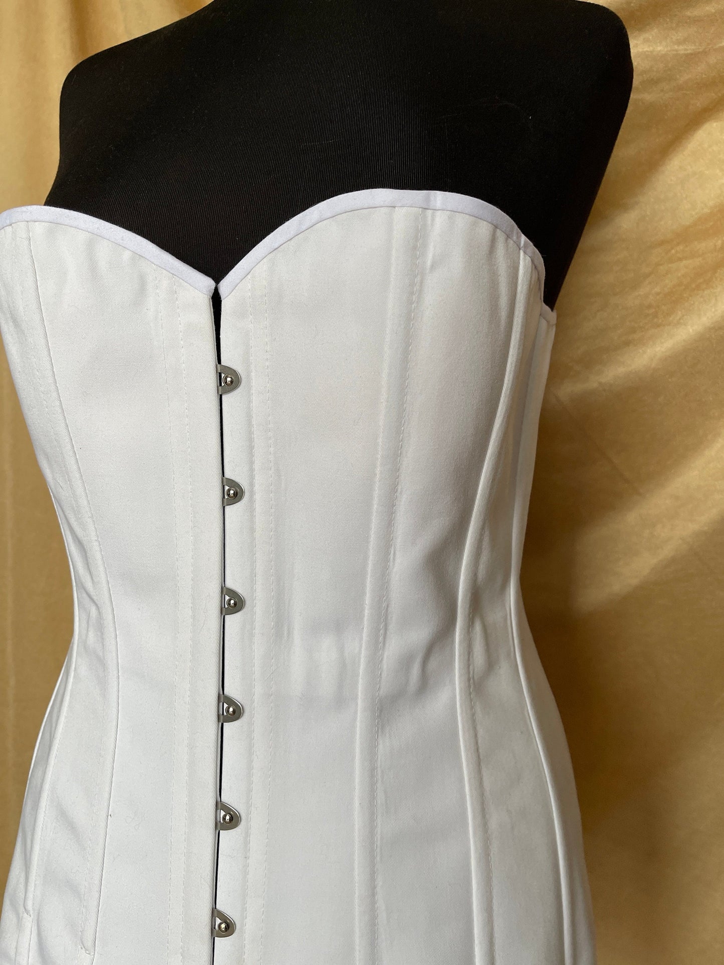 Handmade Ready To Ship Late Edwardian Corset - 1910s Overbust Corset - Historical One-Layer Corset - S-bent Corset
