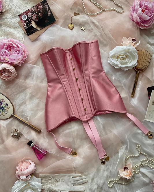 Historical 1905-1907 Edwardian Corset “Juliet” – Titanic Era Overbust Corset, One-Layer Corset