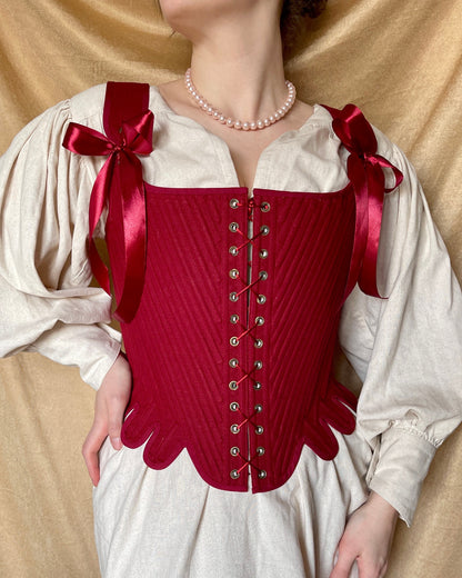 18th Century Inspired Stays "Harmony" – Reversible Fully-Boned Historical Corset – Elizabethan, Rococo, Renaissance