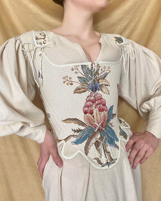 18th Century Stays "Harmony" – Historical Fully-Boned Reversible Corset – Renaissance & Elizabethan Style