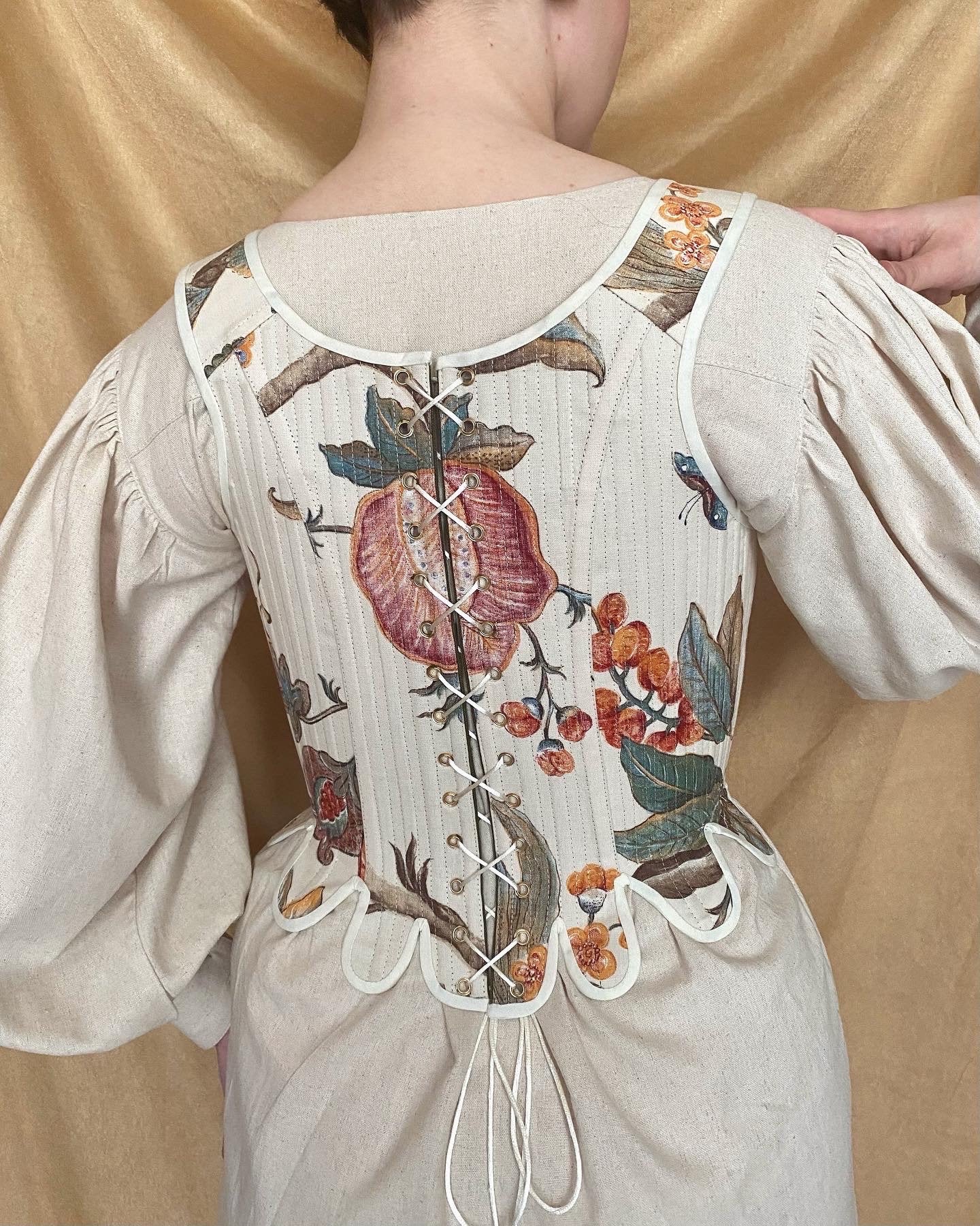 18th Century Stays "Harmony" – Historical Fully-Boned Reversible Corset – Renaissance & Elizabethan Style
