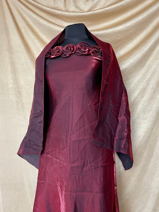 Vintage 1990s Evening Dress With A Matching Shawl - Iconic 1990s Red Carpet Style Dress - Cocktail Dress - Long Slip Dress