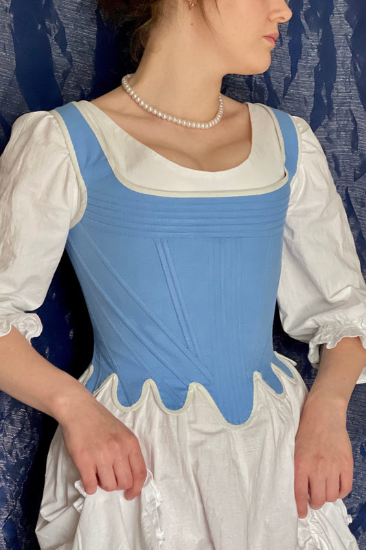 Historical Late 18th Century Stays "Modesty" – 1780s Reversible Corset – Elizabethan & Renaissance