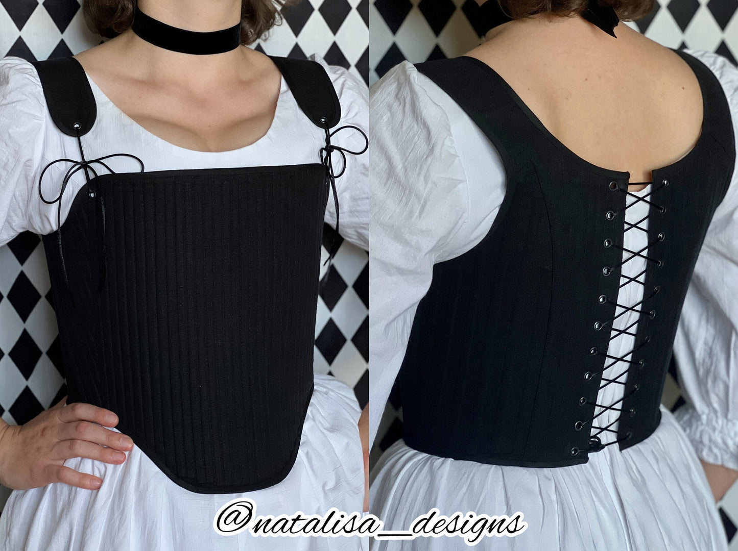 Tudor-Inspired Stays "Majesty" – Reversible Historical Fully Boned Renaissance Corset – 16th-17th Century Elizabethan Stays