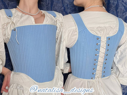 Tudor-Inspired Stays "Majesty" – Reversible Historical Fully Boned Renaissance Corset – 16th-17th Century Elizabethan Stays