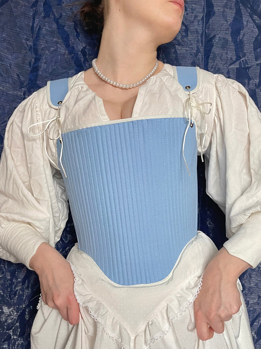 Tudor-Inspired Stays "Majesty" – Reversible Historical Fully Boned Renaissance Corset – 16th-17th Century Elizabethan Stays