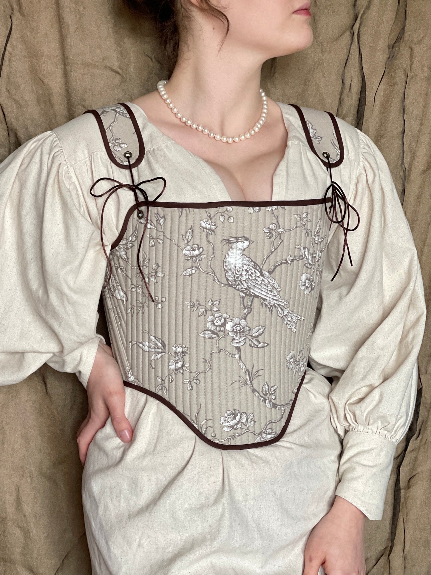 Tudor-Inspired "Majesty" Reversible Overbust Stays – Fully Boned 16-17th Century Corset – Elizabethan Bodies