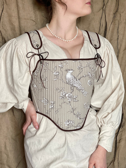Tudor-Inspired "Majesty" Reversible Overbust Stays – Fully Boned 16-17th Century Corset – Elizabethan Bodies