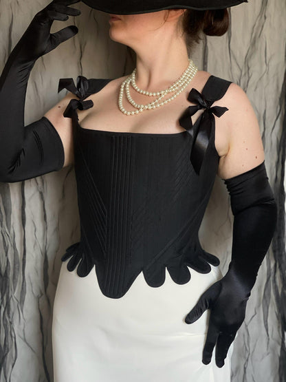 18th Century Inspired Corset "Glory" – Reversible Midbust Historical Corset – Renaissance Bodice & Elizabethan Style