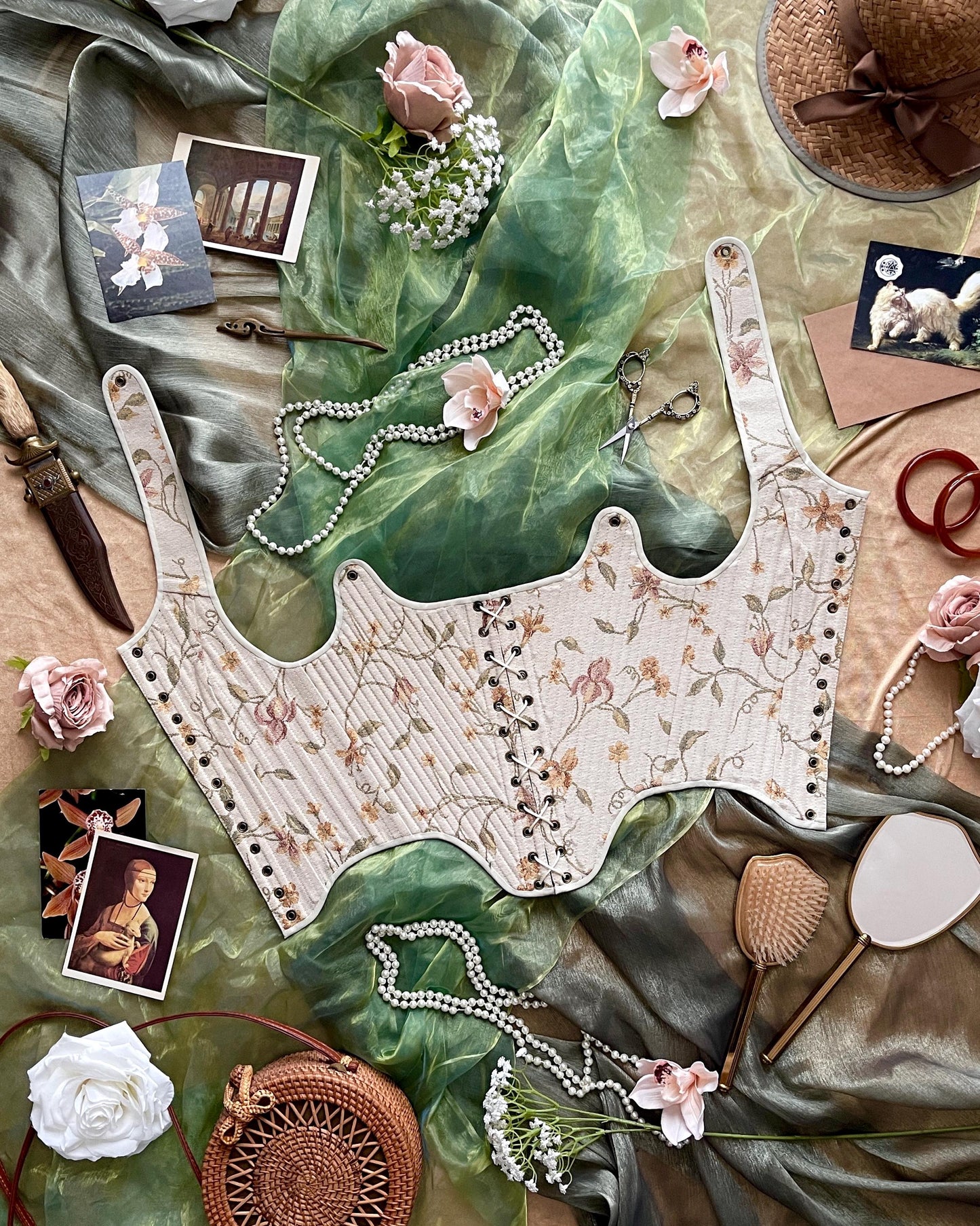 18th Century Inspired Stays "Symmetry" – Reversible Fully-Boned Historical Corset – Elizabethan, Rococo, Renaissance