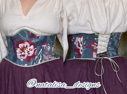 Reversible Underbust Corset "Anna" – Waist Corset, Corset Belt, Modern Minimalist Corset