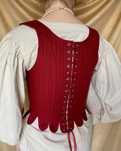 18th Century Inspired Stays "Harmony" – Reversible Fully-Boned Historical Corset – Elizabethan, Rococo, Renaissance