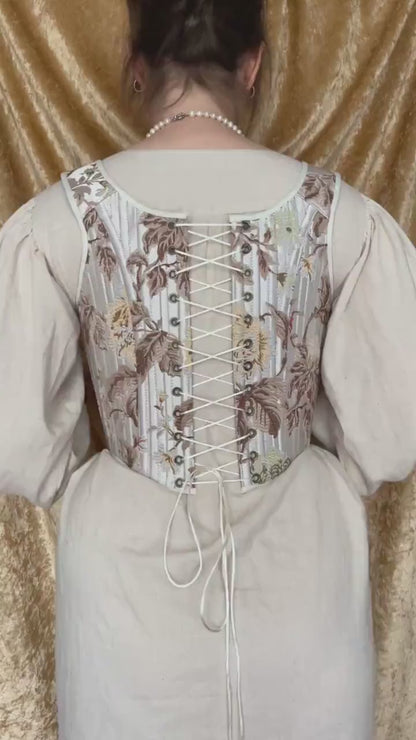 18th Century Inspired Stays "Symmetry" – Reversible Fully-Boned Historical Corset – Elizabethan, Rococo, Renaissance